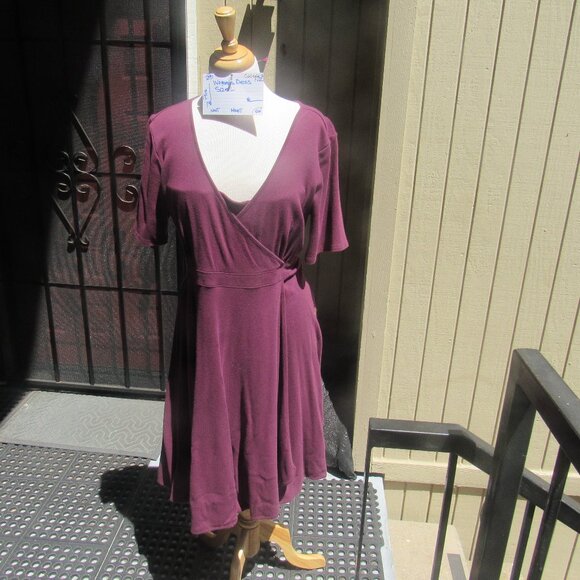 #291  WOMEN'S PULL-ON PLUM COLORED DRESS BY COLDWATER CREEK  (SIZE XL) - Picture 1 of 3